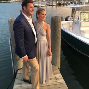 Twobirds Silver Bridesmaids Dress